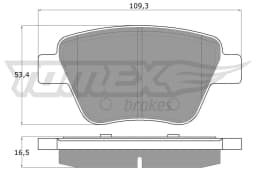 Piduriklotsi komplekt, ketaspidur TOMEX Brakes TX 16-59