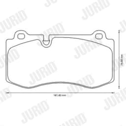 Piduriklotsi komplekt, ketaspidur JURID 573178JC